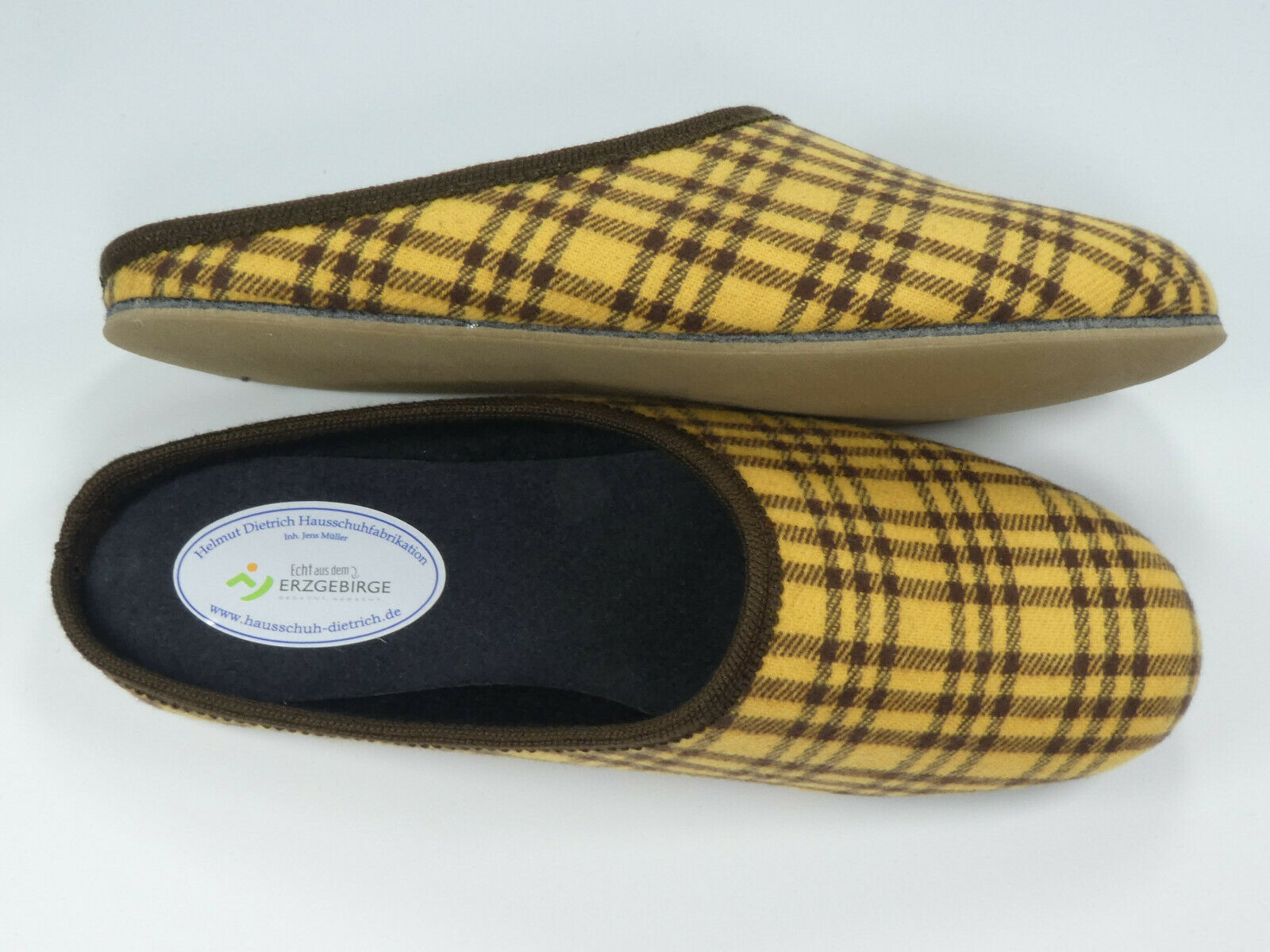 Pantoffel in Kamelhaaroptik